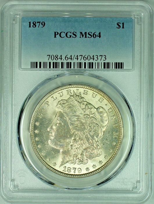 1879 Morgan Silver Dollar Lightly Toned PCGS MS 64 B 47