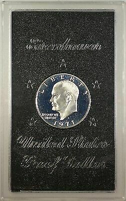 1971-S Proof 40% Silver Eisenhower IKE Dollar Coin with Original US Mint Box