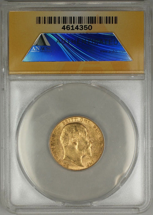 1907 Great Britain Sovereign Gold Coin ANACS MS-61 (AMT)