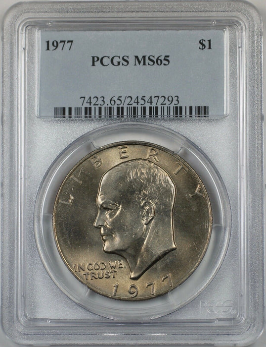 1977 Eisenhower  Ike Dollar $1 Coin PCGS MS65 (BR-37 F)
