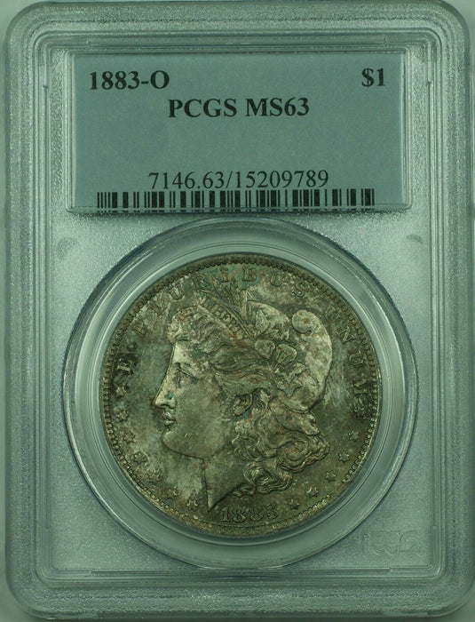 1883-O Morgan Silver Dollar Coin $1 PCGS MS-63 Toned (31) F