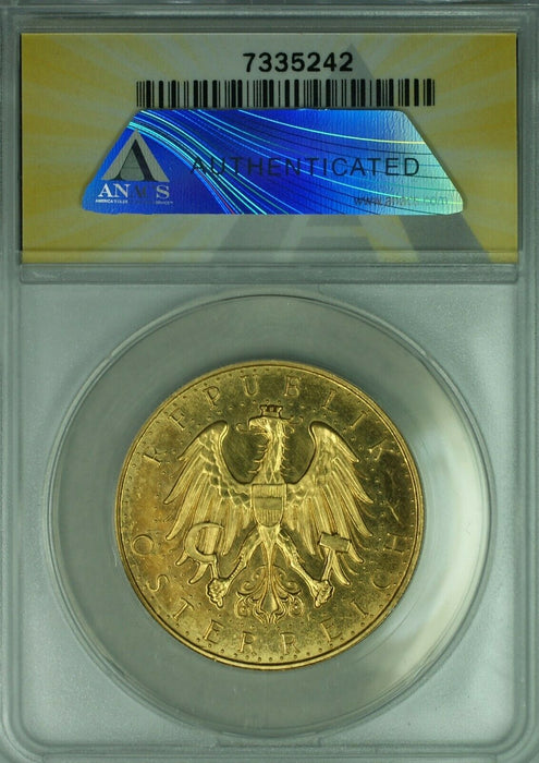 1927 Austria 100 Schilling Gold Coin ANACS MS-60 Dets Cleaned - Better Coin  MK
