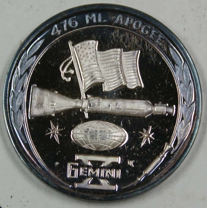 Gemini 10 Commemorative Silver Medal, Honoring History of American Men in Space