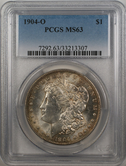 1904-O Morgan Silver Dollar $1 Coin PCGS MS 63 (Better Coin Toned 12-E)