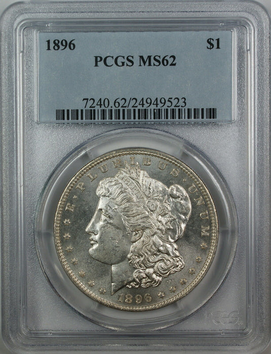 1896 Morgan Silver Dollar, PCGS MS-62, (Semi PL), JT