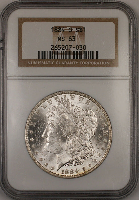 1884-O Morgan Silver Dollar $1 Coin NGC MS-63 *Beautifully Toned Reverse* (Ta)