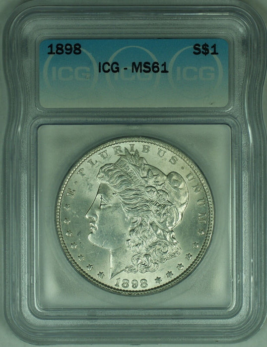 1898 Morgan Silver Dollar $1 Coin ICG MS 61 (23) B