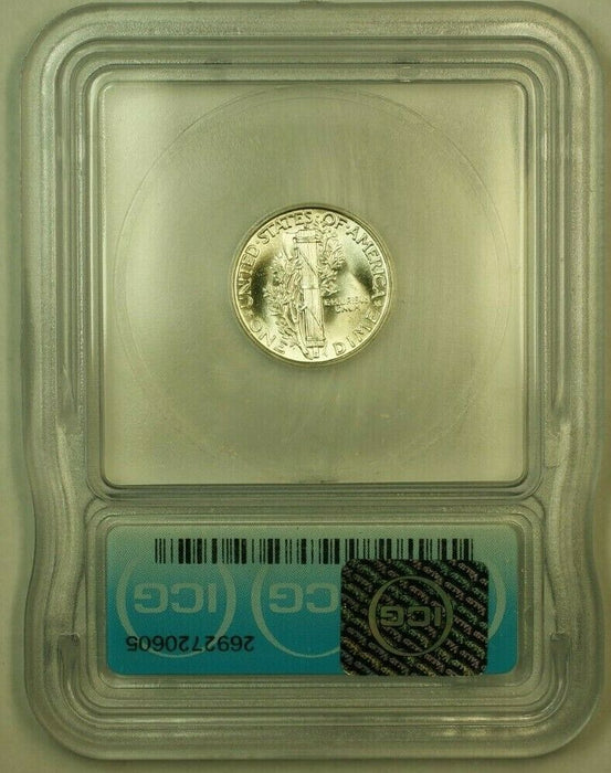 1943 Silver Mercury Dime 10c Coin ICG MS-64FSB C
