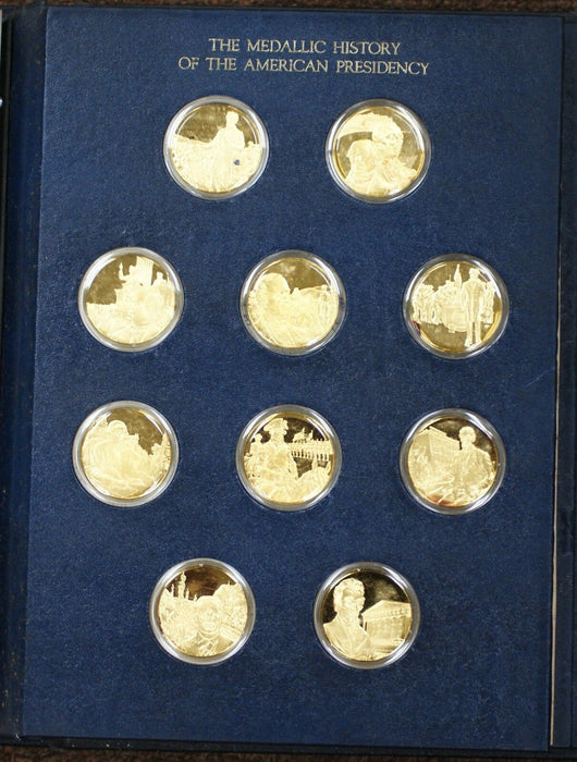 Medallic History of The US Presidency 100 Gold Plated Sterling Silver Medals