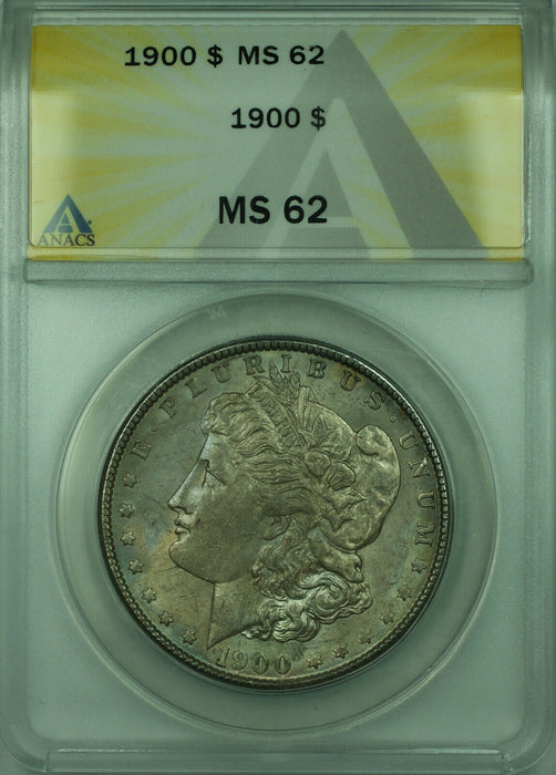 1900 Morgan Silver Dollar $1 Coin ANACS MS-62 Toned (28)