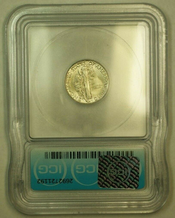 1945 Silver Mercury Dime 10c Coin ICG MS-65 BBB