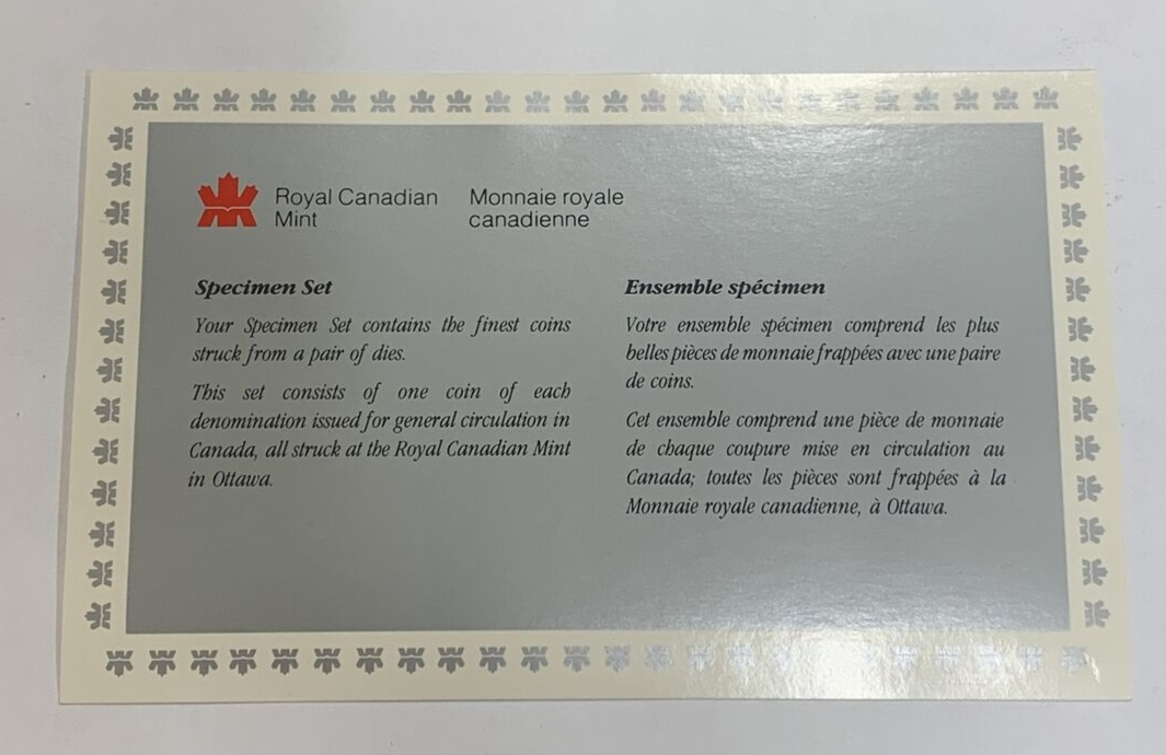1991  Royal Canadian Mint 6 Coin Set (Proof Like) Original Packaging