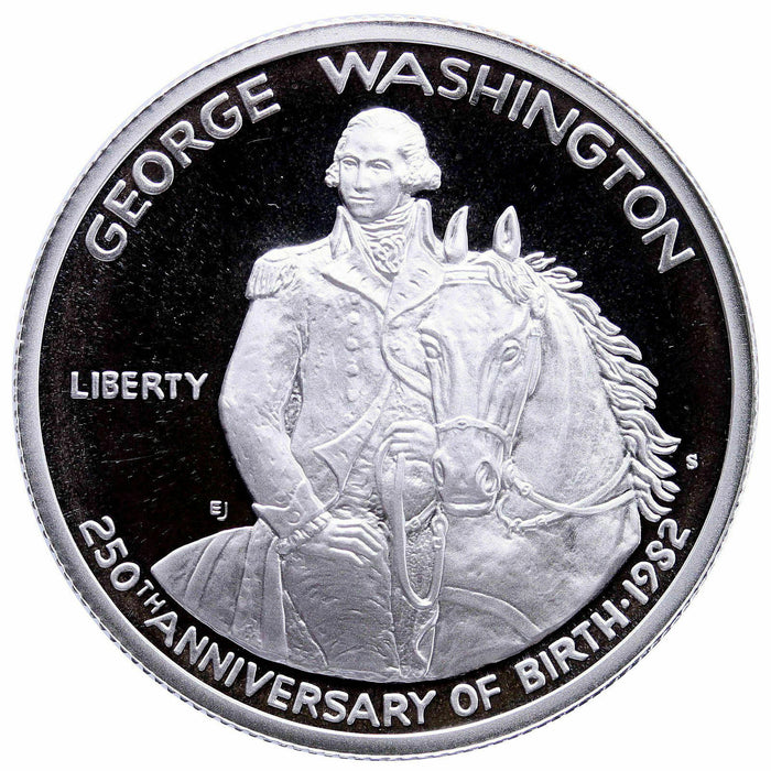 1982-S George Washington Proof Commemorative Half Dollar 90% Silver w/ Box & COA