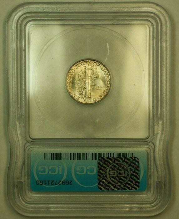 1945 Silver Mercury Dime 10c Coin ICG MS-65 RR