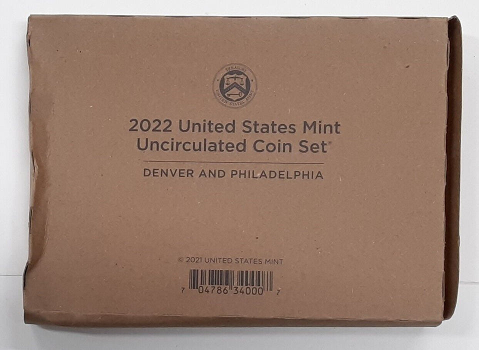 2022 Complete P&D United States Mint Set Sealed in Original Government Packaging
