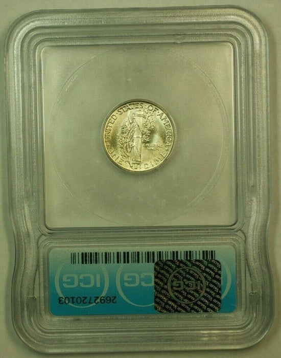 1944 Silver Mercury Dime 10c Coin ICG MS-65 H