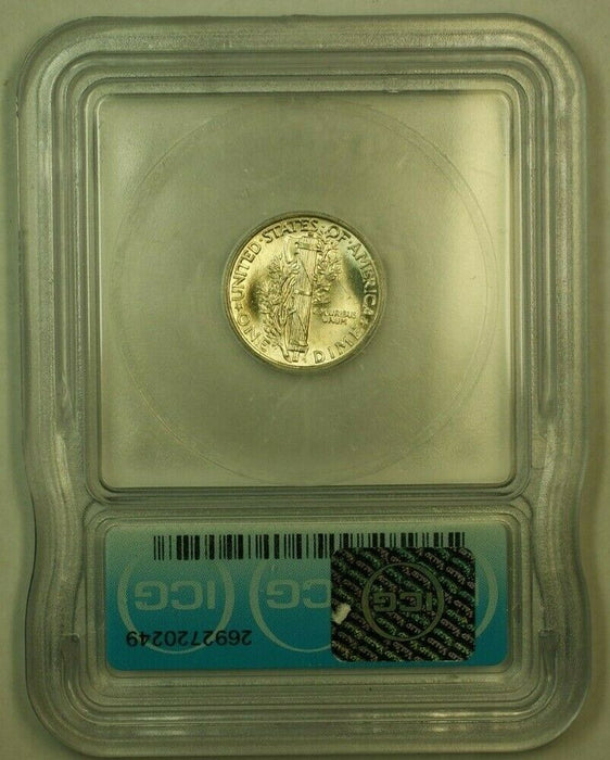 1942 Silver Mercury Dime 10c Coin ICG MS-66FSB