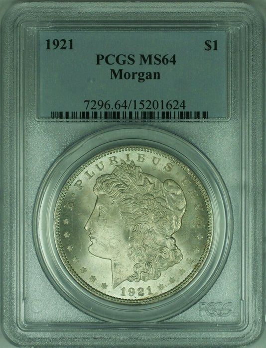 1921 Morgan Silver Dollar $1 Coin PCGS MS-64 Better Coin (34-I)