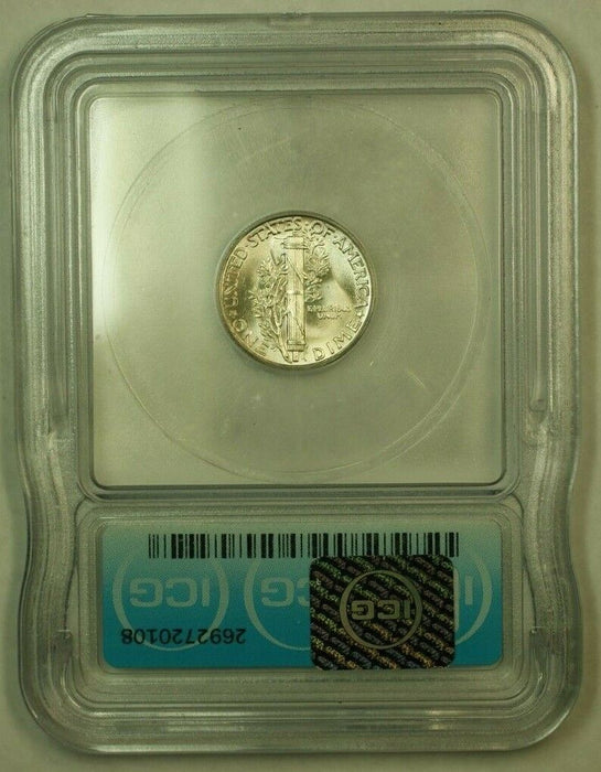 1944 Silver Mercury Dime 10c Coin ICG MS-65 M