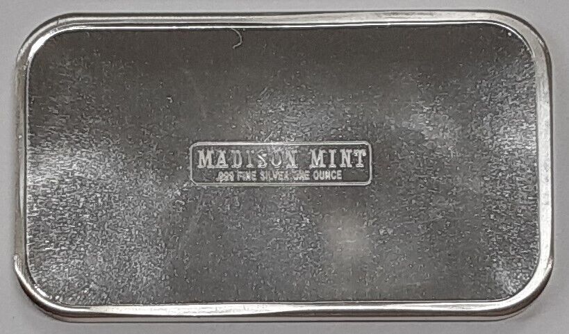 Madison Mint 1 Ounce .999 Silver Bar - Thanksgiving 1976   SB175