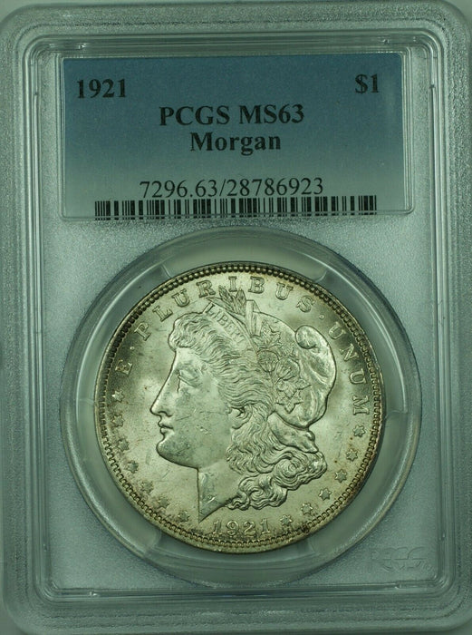 1921 Morgan Silver Dollar $1 Coin PCGS MS-63 (36) MM