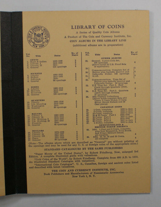Empty Library Of Coins Roosevelt Head Dimes 1946- Vol. 11
