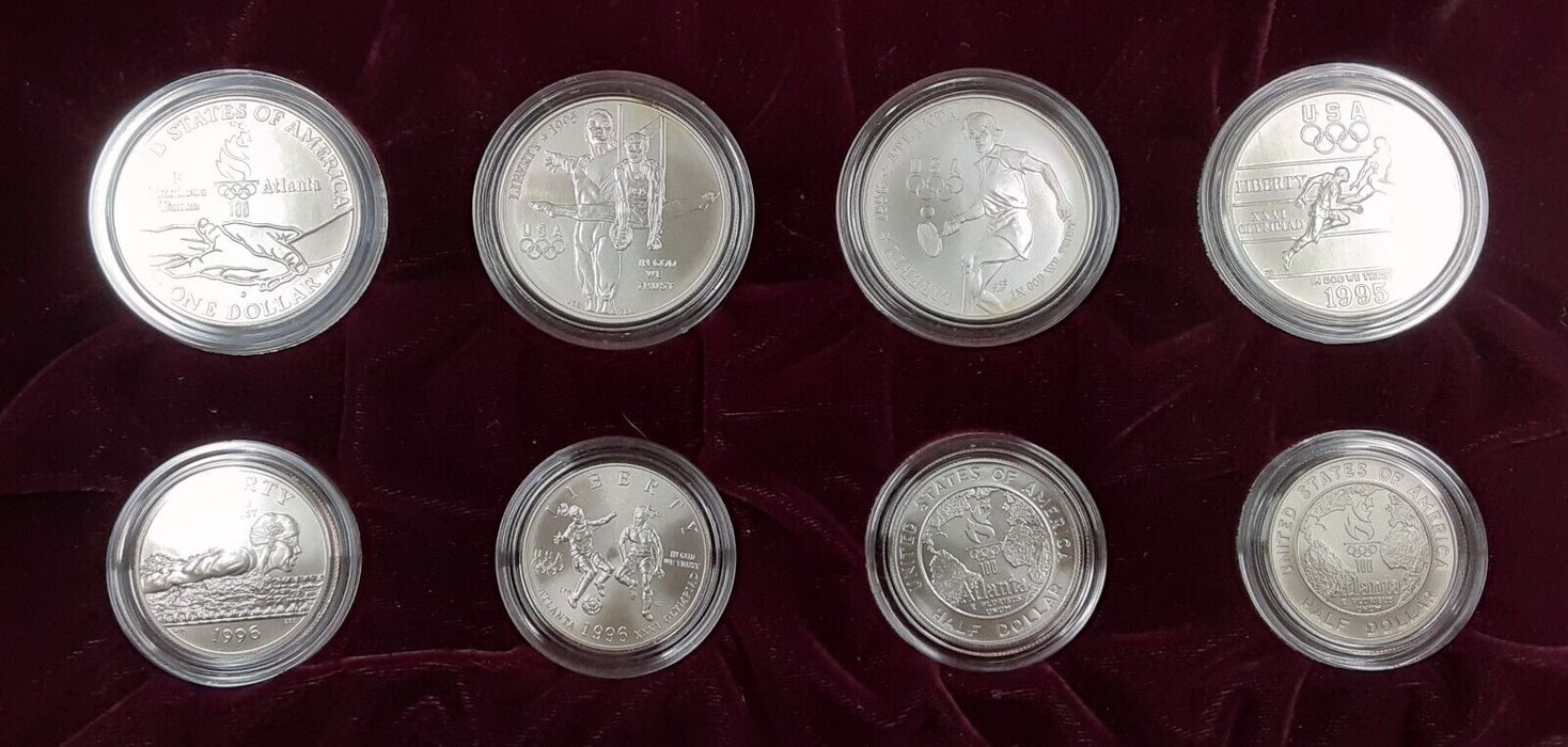 1995-1996 Atlanta Olympics 32 Proof Gold & Silver Coin Set w/Original Box & COA