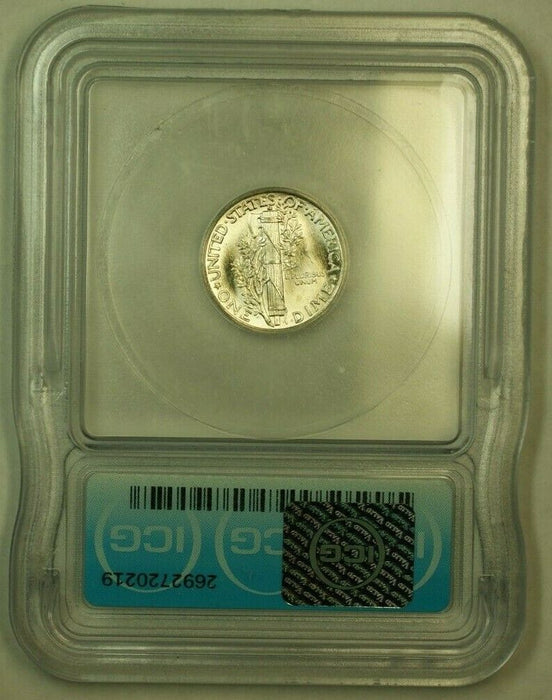 1942 Silver Mercury Dime 10c Coin ICG MS-65 FSB K