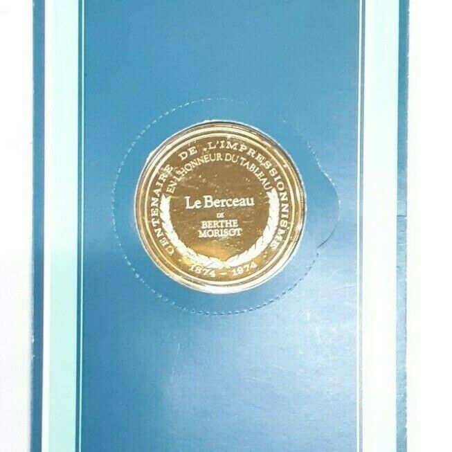Masterpieces of Impressionism Gold Plated .925 Silver PR Medal - The Cradle