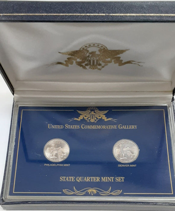 2000 Massachusetts Statehood Quarters Set - P & D BU Coins in Case - See Photos