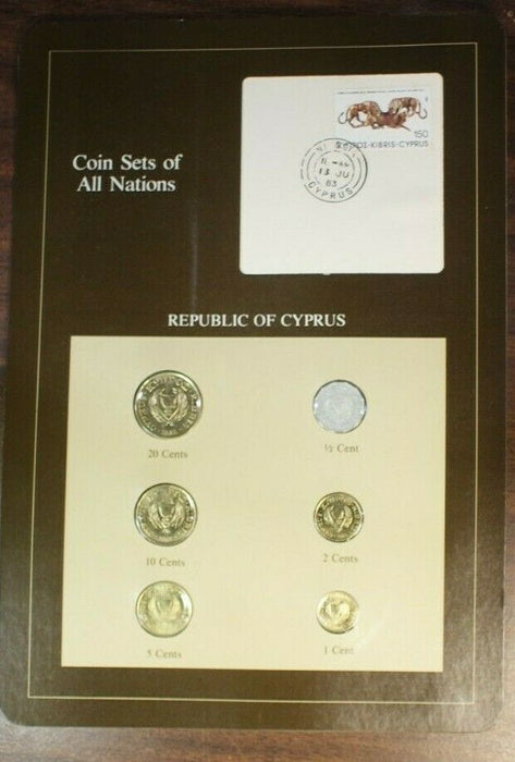 Coin Sets of All Nations Republic of Cyprus UNC 6 Coins BU