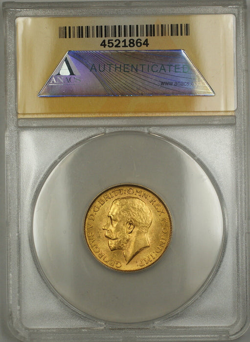 1928-SA South Africa Sovereign Gold Coin ANACS MS-62
