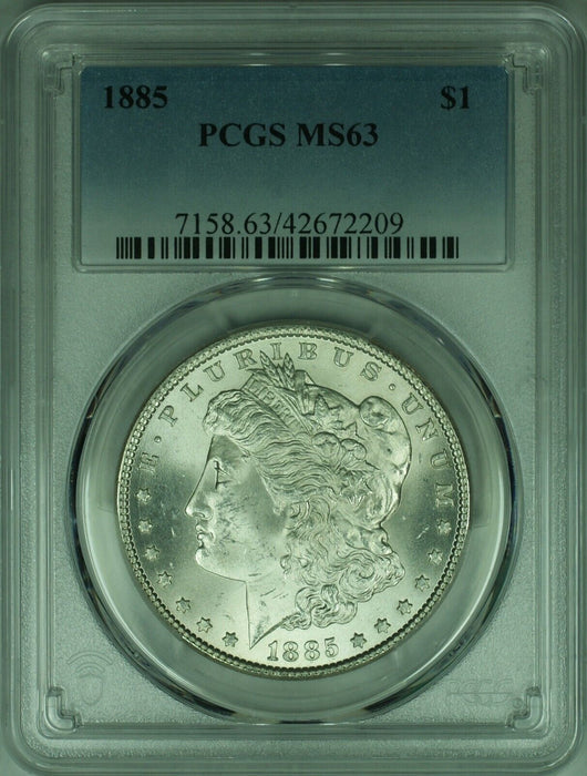 1885 Morgan Silver Dollar Coin $1 PCGS MS-63 (37)