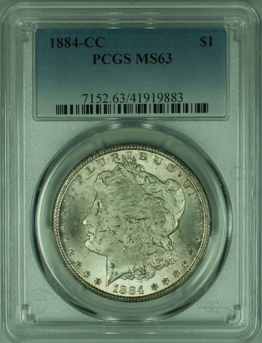 1884-CC Morgan Silver Dollar S$1 PCGS MS-63  (35)