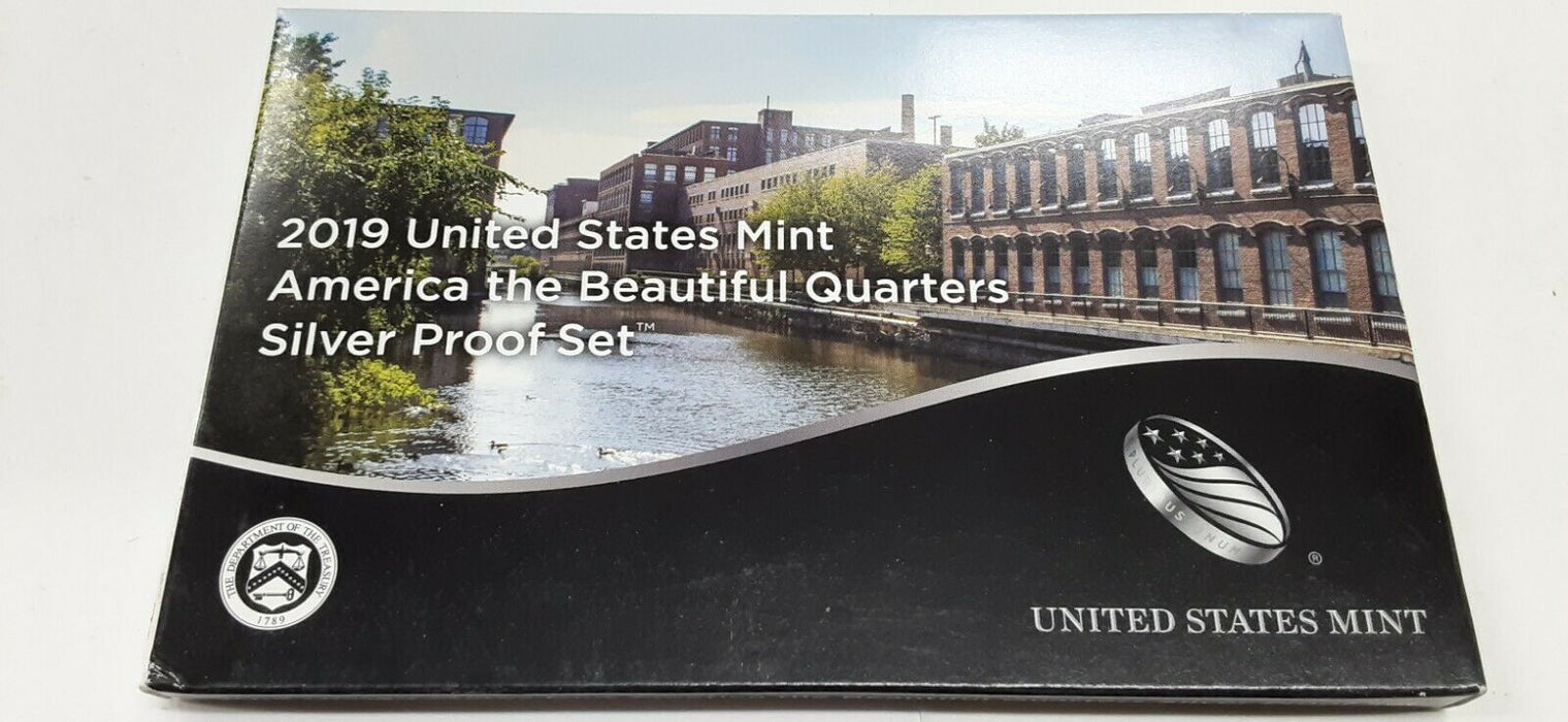 2019-S America the Beautiful Quarter Silver Proof Set in OGP