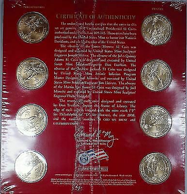 2008 Dollar U.S Mint Presidential Uncirculated P & D Sealed Original Set 8 Coins