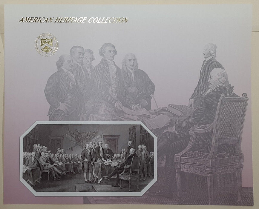 BEP Souvenir Card American Heritage - Declaration of Independence  (B 130)