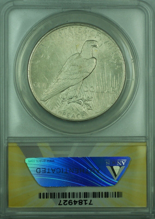 1924 Peace Silver Dollar $1 Coin ANACS MS-60 Details Residue-Cleaned