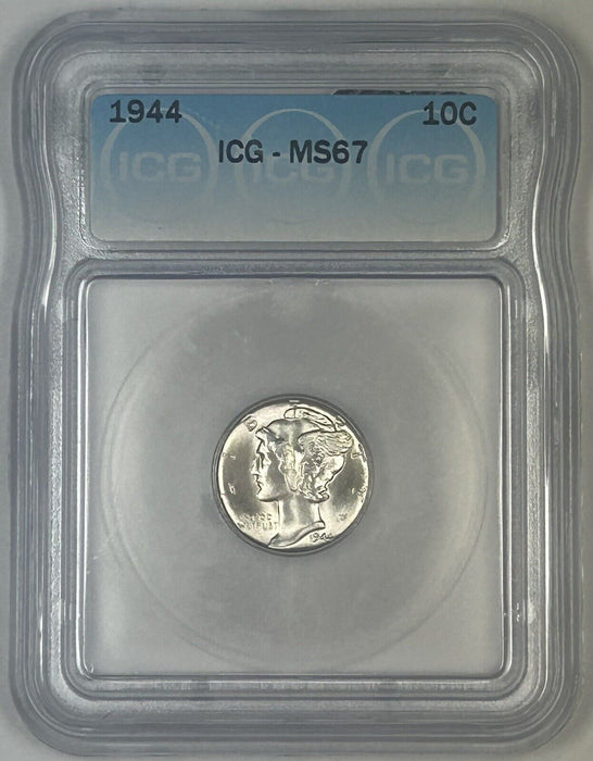 1944 Mercury Silver Dime 10c Coin ICG MS 67 (54) A