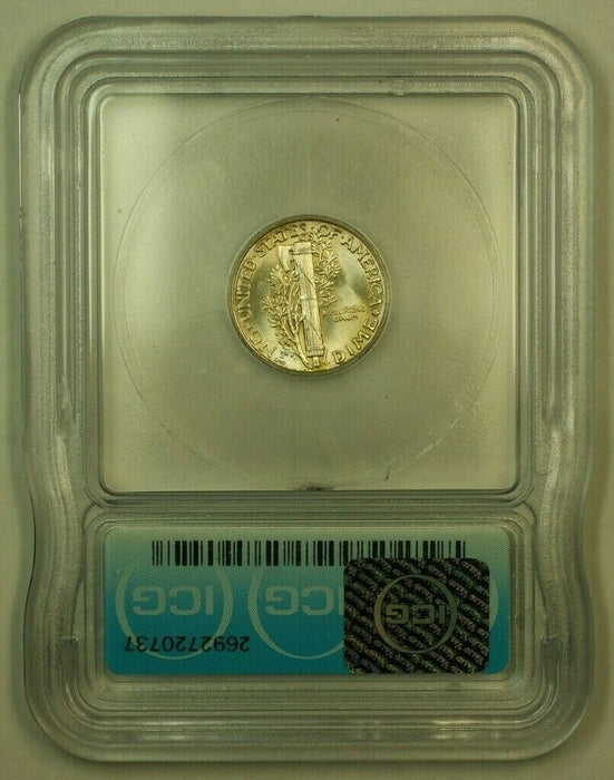 1943 Silver Mercury Dime 10c Coin ICG MS-65 P
