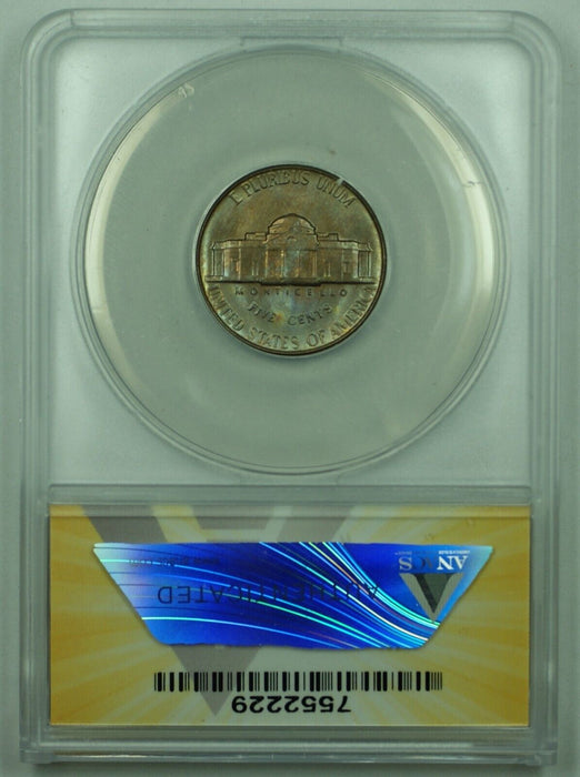 1956 Jefferson Nickel Toned 5C ANACS MS 66 (52) B