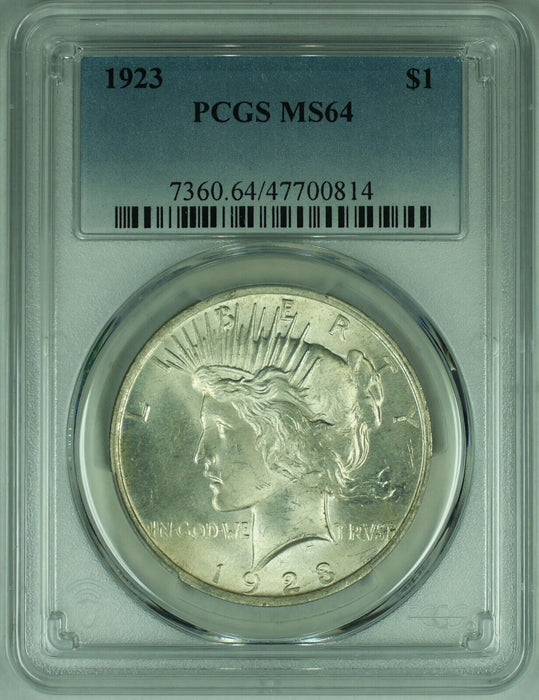 1923 Peace Silver $1 Dollar Coin PCGS MS 64 (17) E