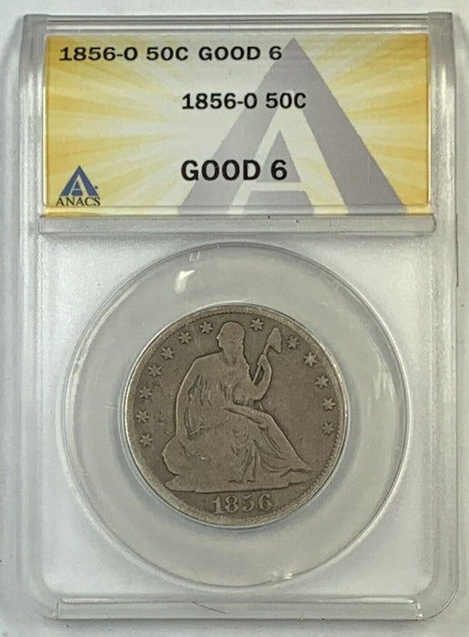 1856-O Seated Liberty Half Dollar .50C ANACS G 6