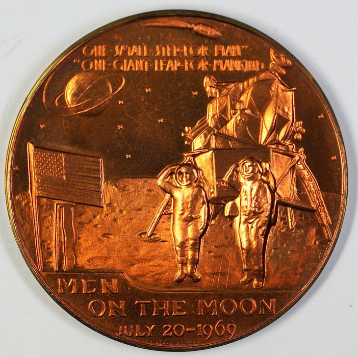 Apollo XI Bronze Medal Men On The Moon 1969 Aldrin Armstrong Collins