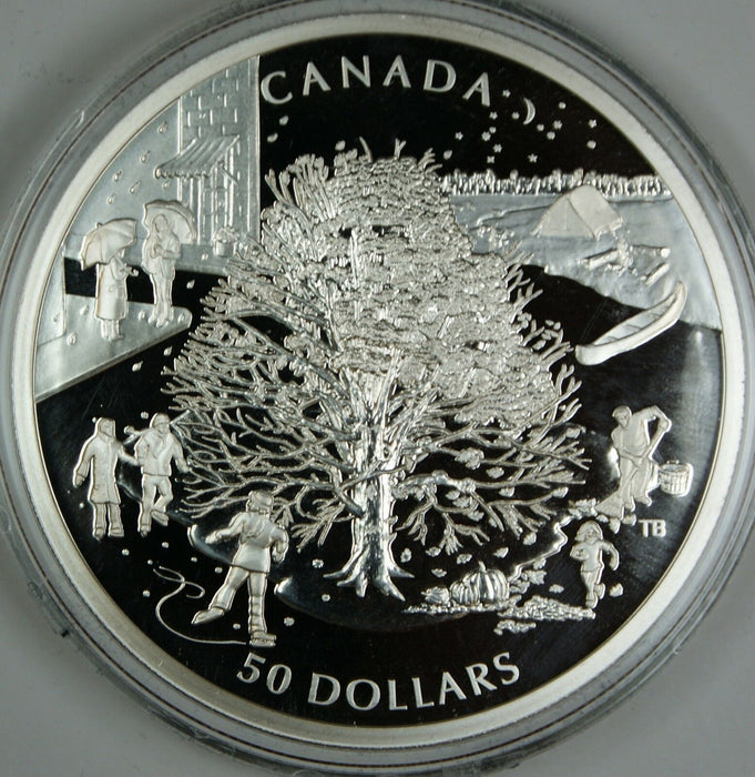 2006 Canada $50 Four Seasons 5oz .9999 Silver Proof Coin w/Box & COA