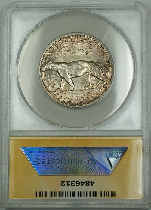 1927 Vermont Commemorative Silver Half Dollar 50c Coin ANACS AU-55