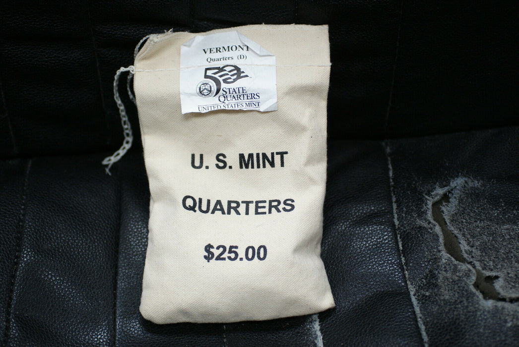 $25 US Mint BU 2001-P Vermont State Quarters Bag in Original Packaging