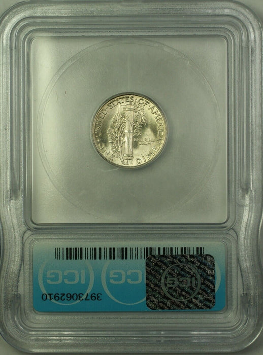 1940 Silver Mercury Dime 10c Coin ICG MS-65 Gem BU (E)