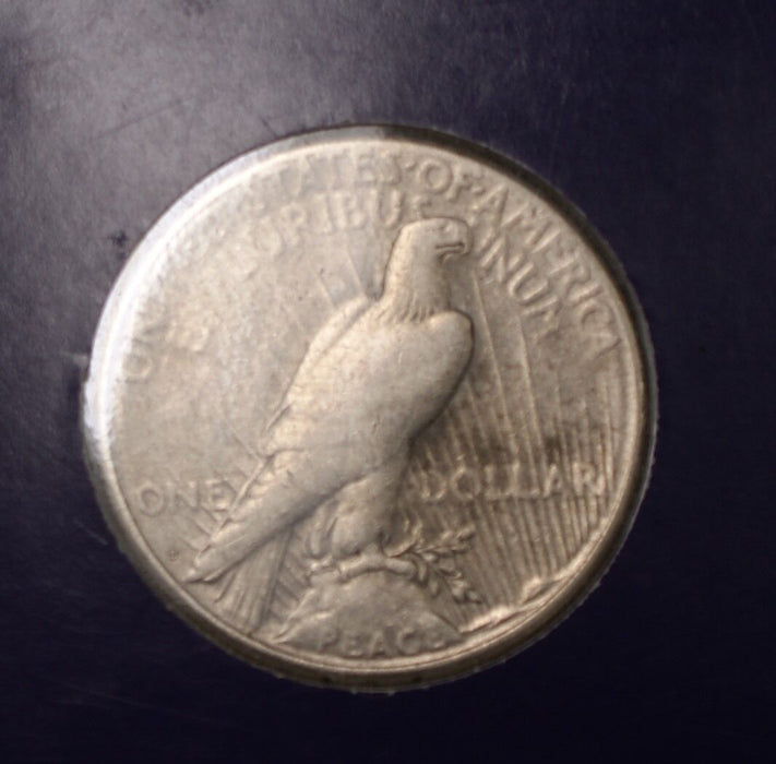 1923 Peace Silver Dollar Coin In Stamped Holder with Info Vermont Statehood