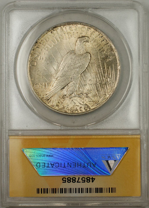 1923 Peace Silver Dollar Coin ANACS $1 MS-62 (8B)